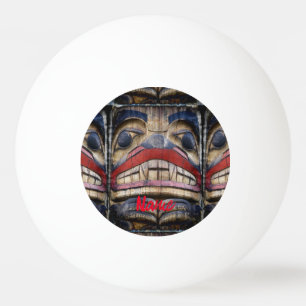 Totem Pole Ansikte Thunder_Cove Pingisboll