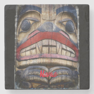 Totem Pole Ansikte Thunder_Cove Stenunderlägg