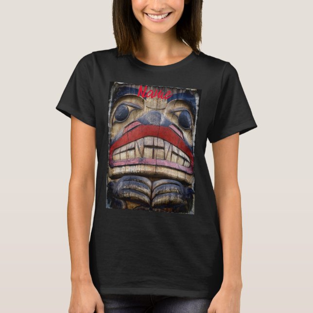 Totem Pole Ansikte Thunder_Cove T Shirt (Framsida)