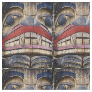 Totem Pole Ansikte Thunder_Cove Tyg