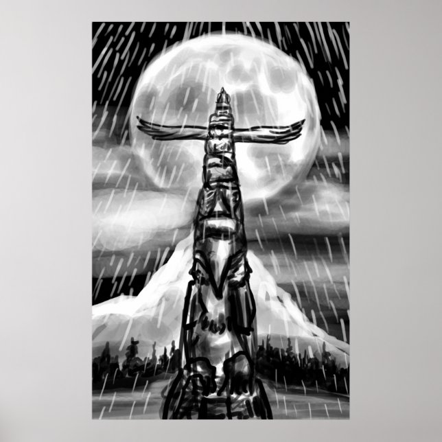 Totem Pole Art Poster (Framsidan)