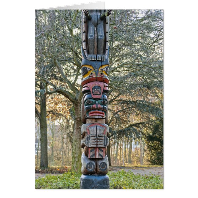 Totem Pole Hälsningskort (Framsidan)