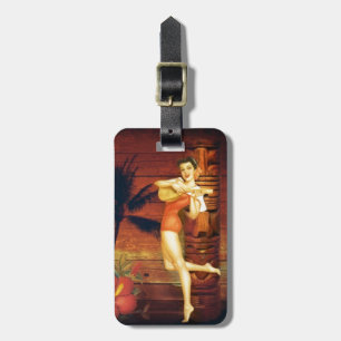 totem pole hawaiian flicka alaha Handflatan Bagagebricka