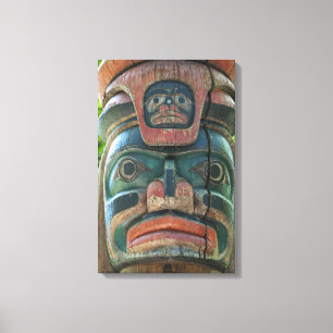 Totem Pole Omlindad Canvas