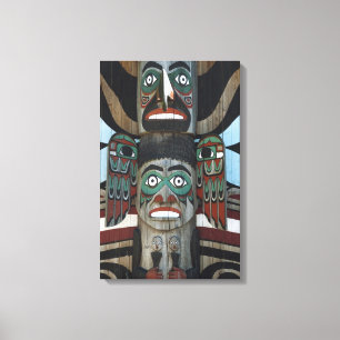Totem Pole Omlindad Canvas