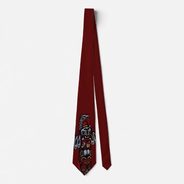 Totem Pole Ties First Nationes Art Tie Necktie Slips (Framsida)