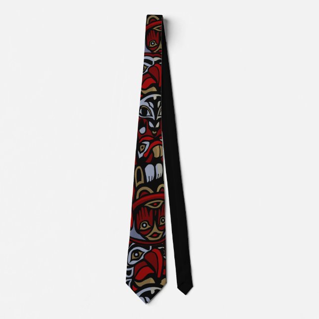 Totem Pole Ties First Nationes Art Tie Necktie Slips (Framsida)