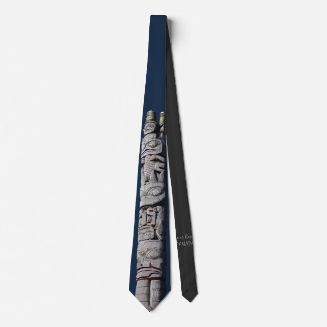 Totem Pole Ties First Nations Totem Tie Necktie Slips (Framsida)