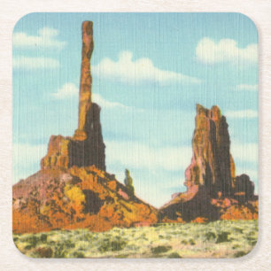 Totem Pole Underlägg Papper Kvadrat