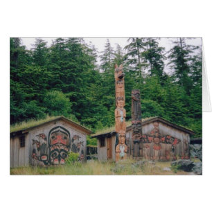 Totem Poles-Alaska Hälsningskort