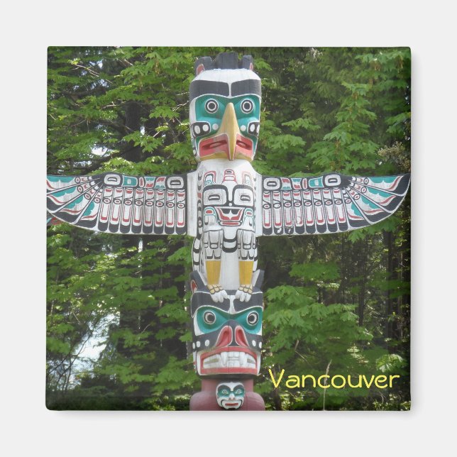 Totem Poles - Stanley Park, Vancouver Magnet (Framsidan)