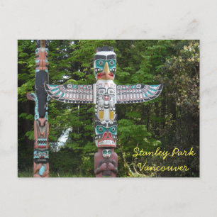 Totem Poles - Stanley Park, Vancouver Vykort