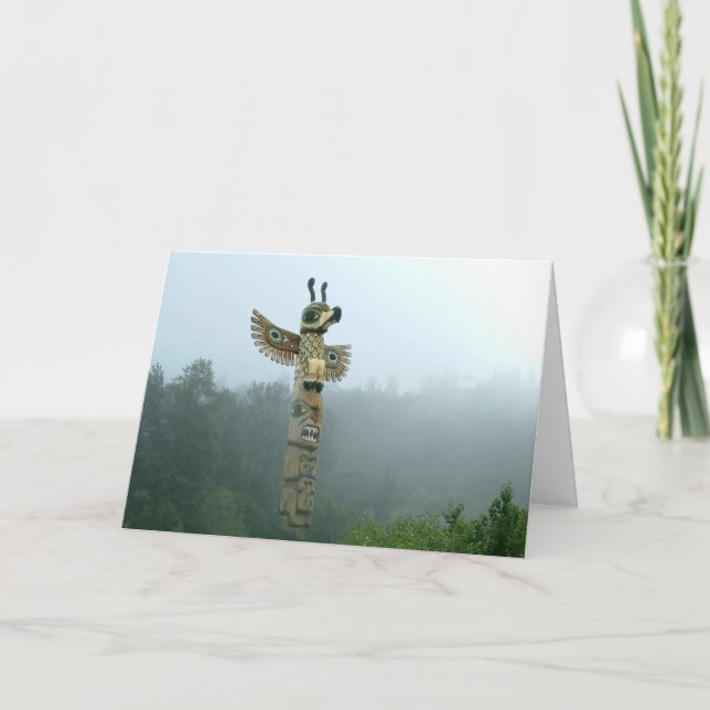 Totem som stigning i misthälsningkortet kort (Framsida)