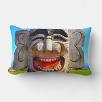 Totem Wood Laughing Teeth Ansikte Tribal Photo Bol