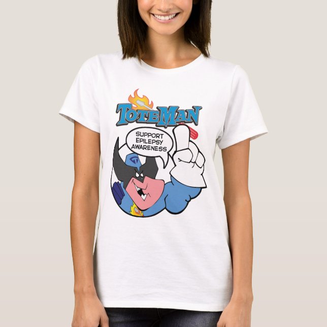 ToteMan stöder medvetenhet om epilepsi T Shirt (Framsida)