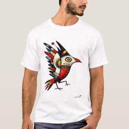 Totemic Bird – Abstract Tribal Symbol T Shirt
