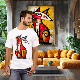 Totemisk räv – Abstrakt tribal symbol T Shirt