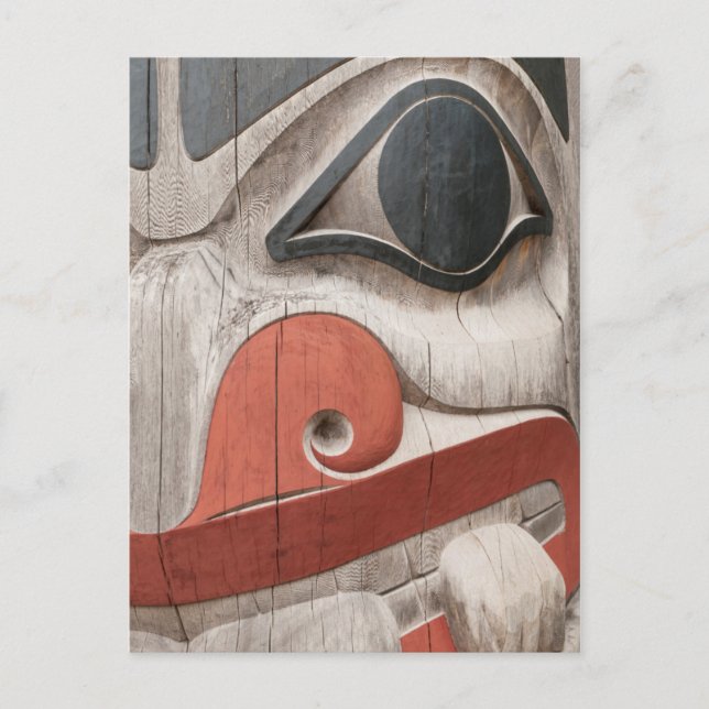 Totempålar på Haida Heritage Centre Museum Vykort (Framsida)