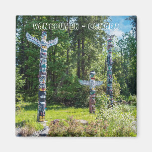 Totems i Stanley parkerar, Vancouver Kanada Magnet