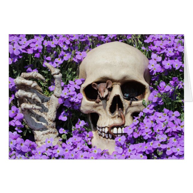 Totenkopf - Gothic / Karte Hälsningskort (Framsidan Horizontal)