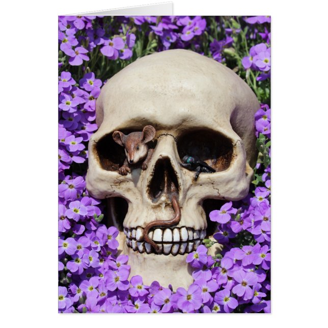 Totenkopf - gotiic / Karte Hälsningskort (Framsidan)