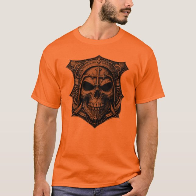 Totenkopf Metaldesign T Shirt (Framsida)