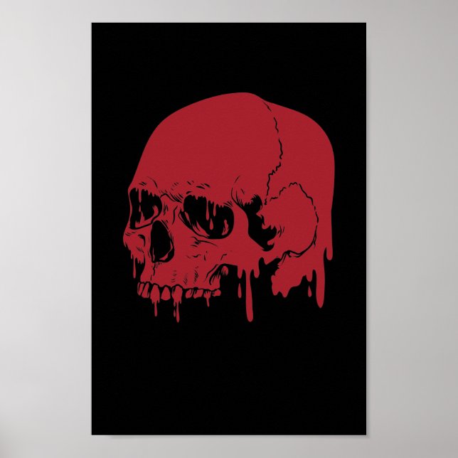 Totenkopf Streetart Graffiti Sprühkunst Poster (Framsidan)