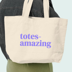 Totes Fantastisk Lilac Quote Art Tote Bag Jumbo Tygkasse