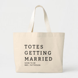 Totes Getting Married Brud Namn Bröllop Tote Väska