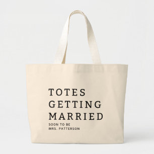 Totes Getting Married Brud Namn Bröllop Tote Väska