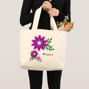 Totesaxlar med blommig design jumbo tygkasse
