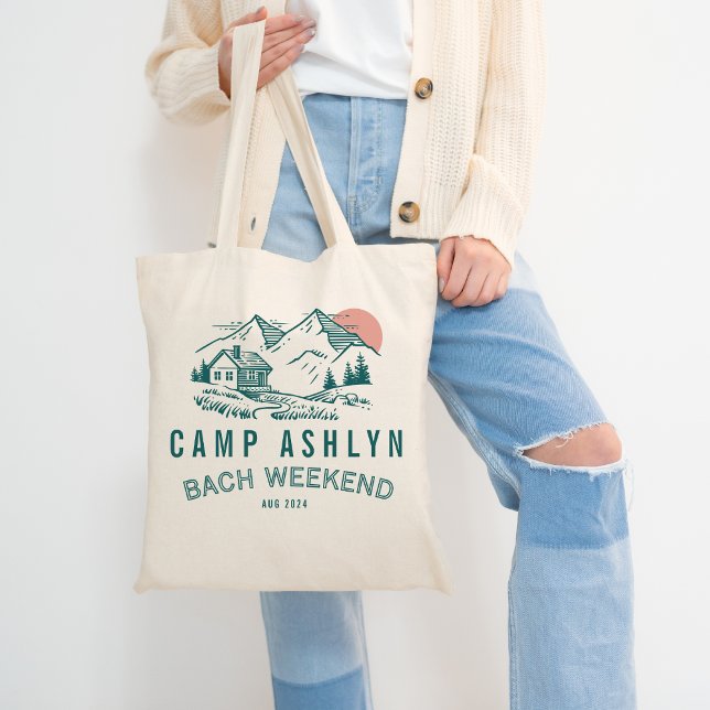 Toteväska för Mountain Cabin för bachelorette-fest Tygkasse (Skapare uppladdad)