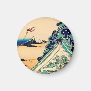 Toto Asakusa Honganji av Katsushika Hokusai Magnet