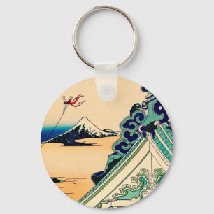 Toto Asakusa Honganji av Katsushika Hokusai Nyckelring