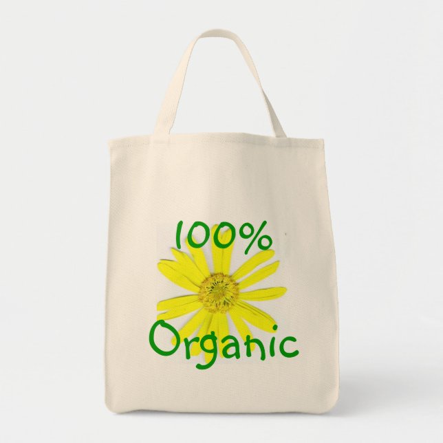 TOTO FÖR 100% ORGANISK GULT DAISEY TYGKASSE (Framsidan)