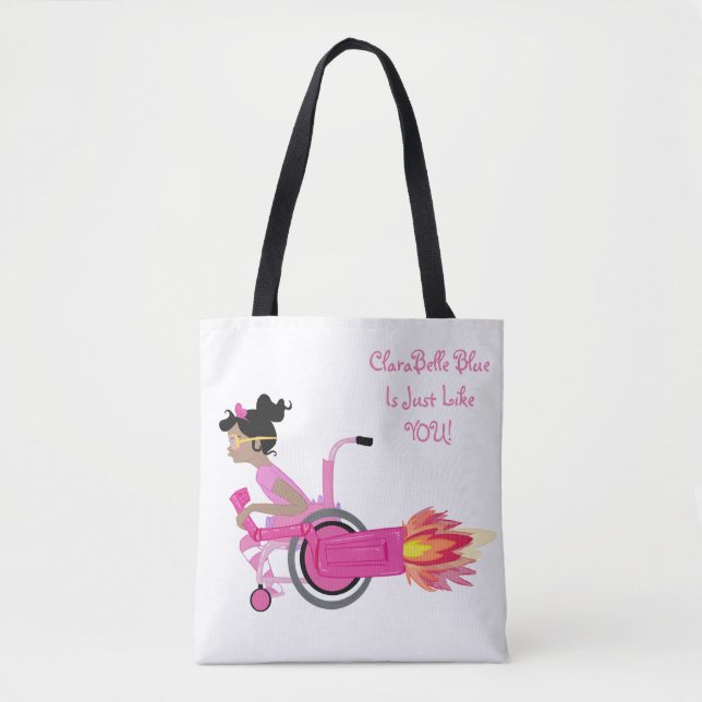 Toto för ClaraBelle blåttperfekt - VIT Tygkasse (Framsida)