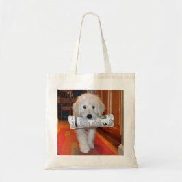 Toto för Goldendoodle bärande tidningsleksak Tygkasse