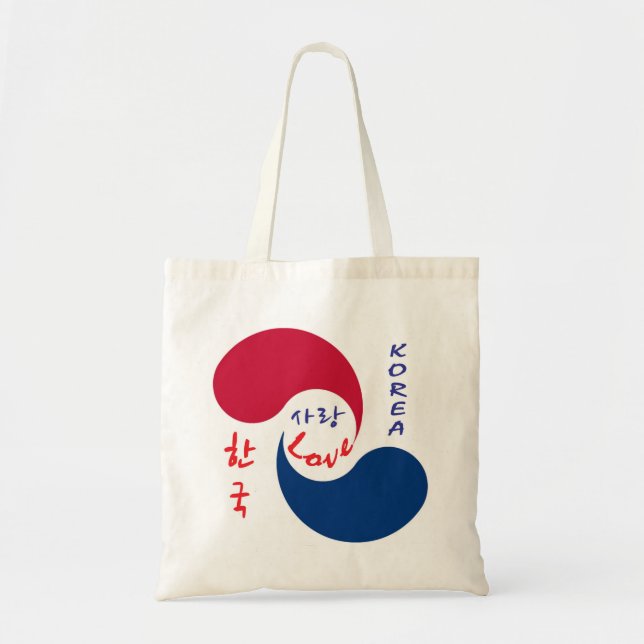 Toto för Korea kärlekkanfas Tygkasse (Framsidan)