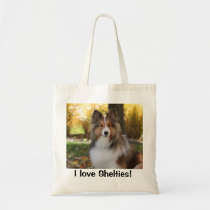 Toto med det Sheltie fotoet Tygkasse