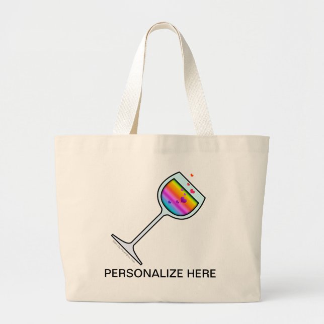 TOTON & MATKASSAR FÖR MODE FÖR VINEXPONERINGSGLAS JUMBO TYGKASSE (Framsidan)