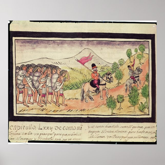 Totonakindianerna hjälper Conquistadors Poster (Framsidan)