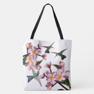 Totot för blommor för HummingbirdfågelPlumeria Tygkasse