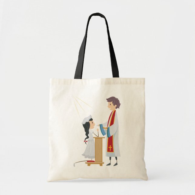 Totot för flickahälerinattvardsgång hänger lös tygkasse (Framsidan)