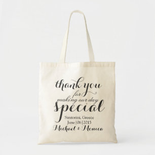 Totot för gåva för tackpersonligt bröllphotell tygkasse