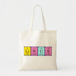 Totot för Linus hänger lös den periodiska bordn Tygkasse