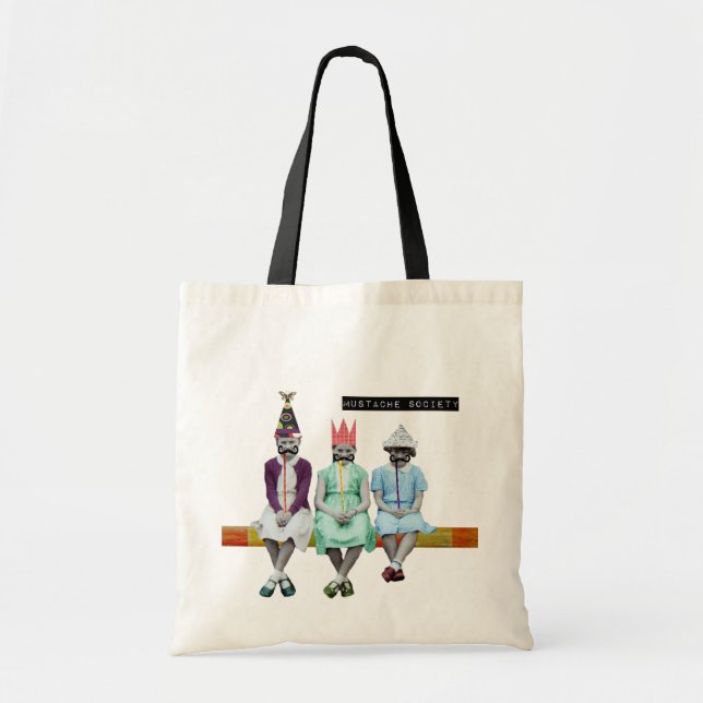 Totot för mustaschsamhällevintage bild hänger lös tygkasse (Framsidan)