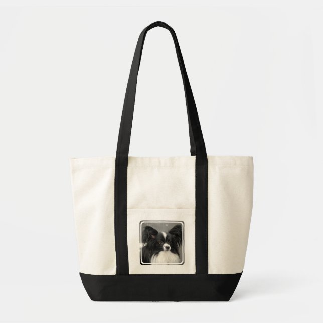 Totot för Papillon hundkanfas hänger lös Tygkasse (Framsidan)