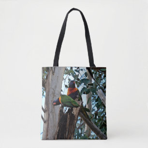Totot hänger lös - regnbågen Lorikeets Tygkasse