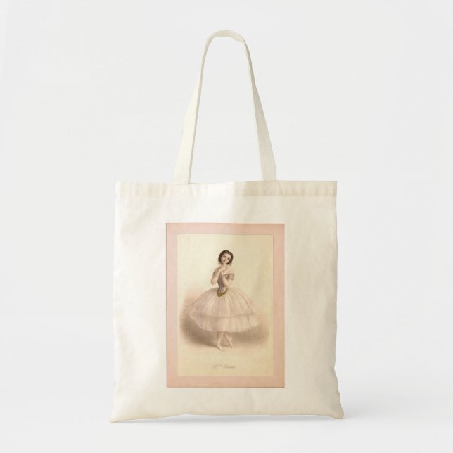 Totot med vintageballerinaen avbildar tygkasse (Framsidan)