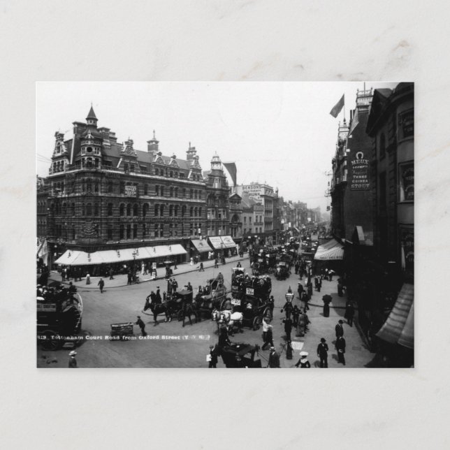 Tottenham Court Road från Oxford Street, Vykort (Framsida)